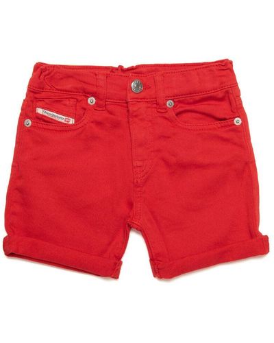 DIESEL Short en jean - Rouge