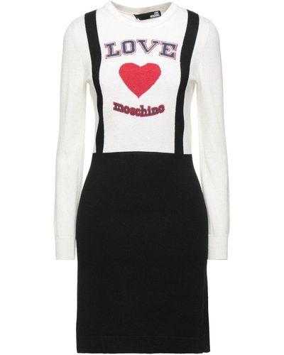 Love Moschino Mini Dress Polyamide, Viscose, Wool, Cashmere - Black