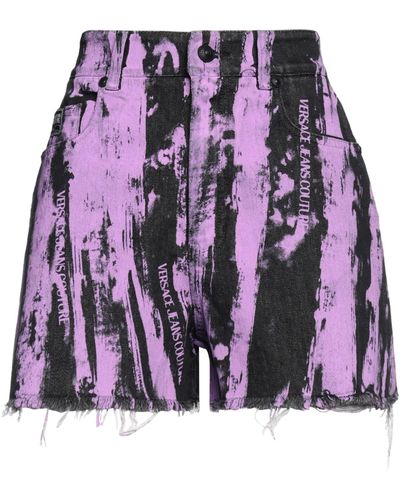 Versace Denim Shorts - Purple