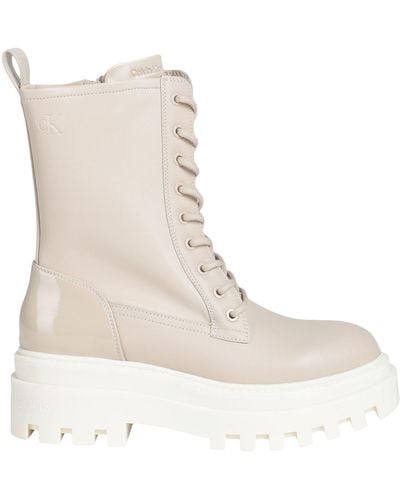 Calvin Klein Ankle Boots - Natural