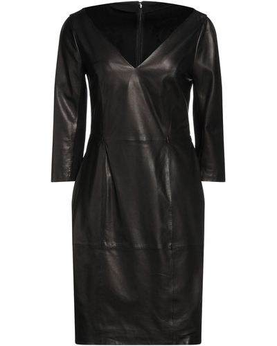 The Jackie Leathers Mini Dress - Black