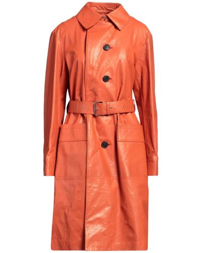 Golden Goose Overcoat & Trench Coat - Orange