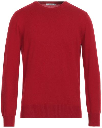 Kangra Brick Jumper Wool, Silk, Cashmere - Red