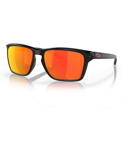 Oakley Lunettes de soleil Sylas à monture d'inspiration wayfarer - Orange