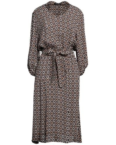 Luisa Cerano Midi Dress - Brown