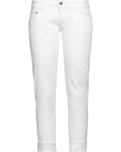 Care Label Cropped Jeans - Weiß