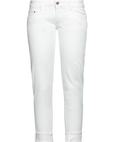 Care Label Cropped Jeans - Bianco