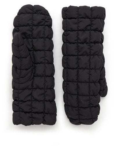 COS Quilted Mittens - Black