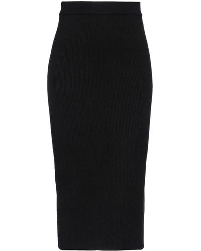 A PAPER KID Midi Skirt - Black