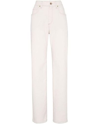 Brunello Cucinelli Pantalon en jean - Blanc