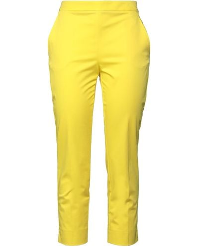 MAX&Co. Cropped Trousers - Yellow