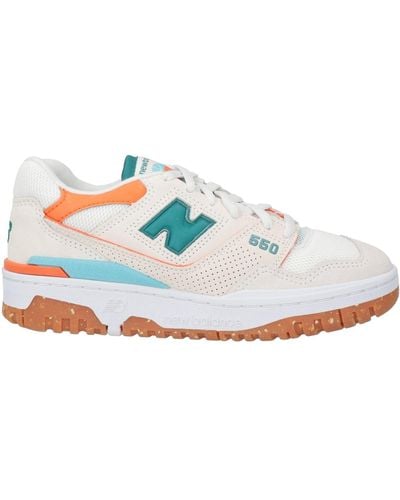 New Balance Off Trainers Leather, Textile Fibres - White