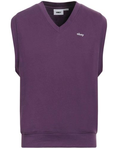 Obey Sweatshirt Cotton - Purple