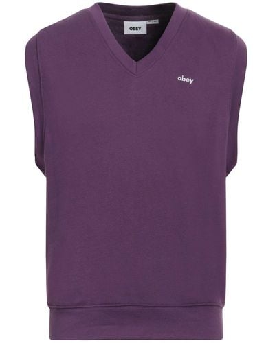 Obey Sweatshirt Cotton - Purple