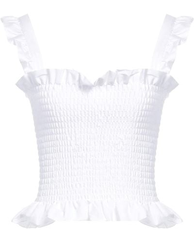 Liu Jo Top Cotton, Polyester, Elastane - White