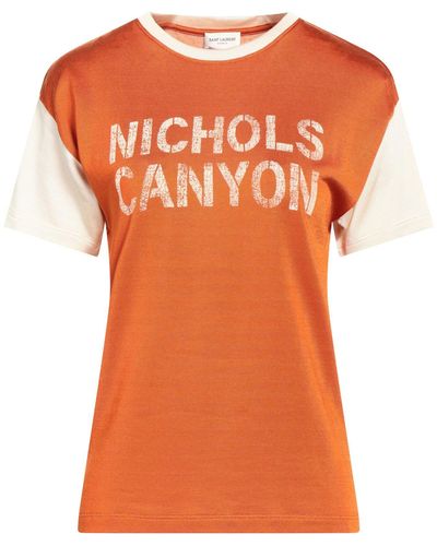 Saint Laurent T-shirts - Orange