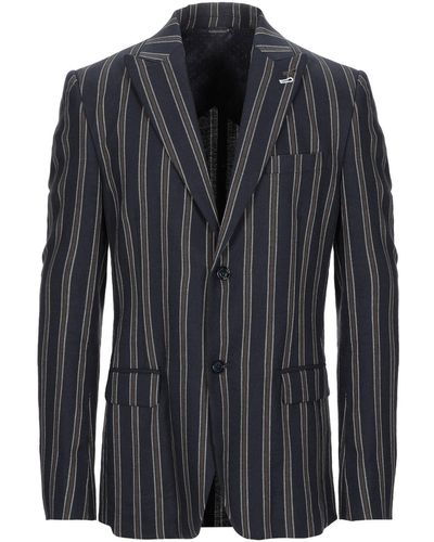 Grey Daniele Alessandrini Suit Jacket - Black