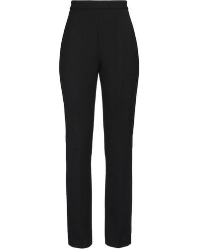 Sportmax Trousers Polyester, Virgin Wool, Elastane - Black