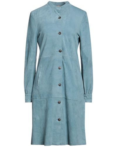 D'Amico Overcoat & Trench Coat - Blue