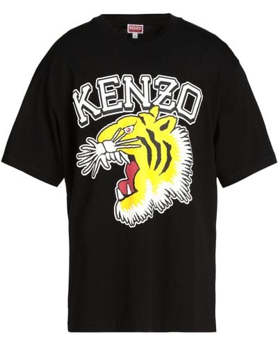 KENZO Es Tiger Varsity Jungle Print T-Shirt für Herren - Schwarz