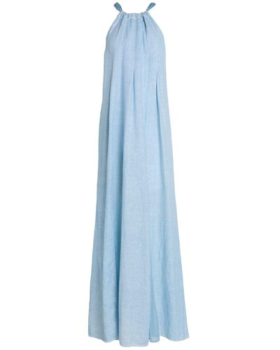 120% Lino Maxi Dress - Blue