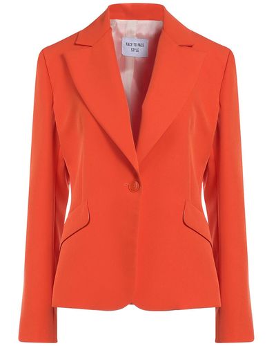 FACE TO FACE STYLE Suit Jacket - Red