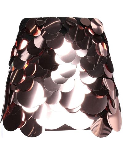 The Attico Rose Mini Skirt Rayon, Polyamide, Elastane - Metallic