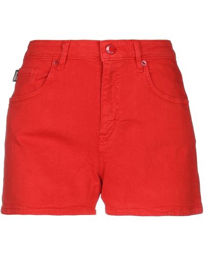 Love Moschino Denim Shorts Red