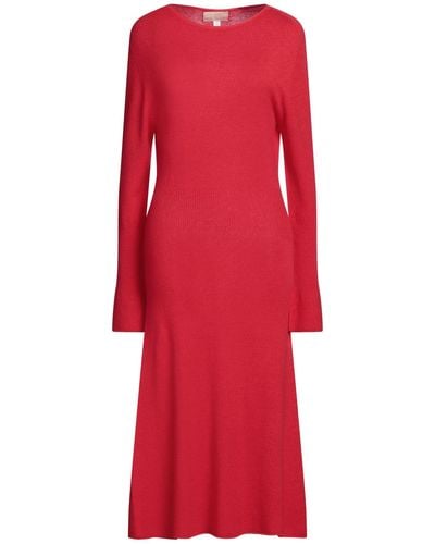 120% Lino Midi Dress - Red