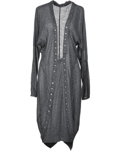 Celine Midi Dress Polyamide, Linen, Wool - Gray