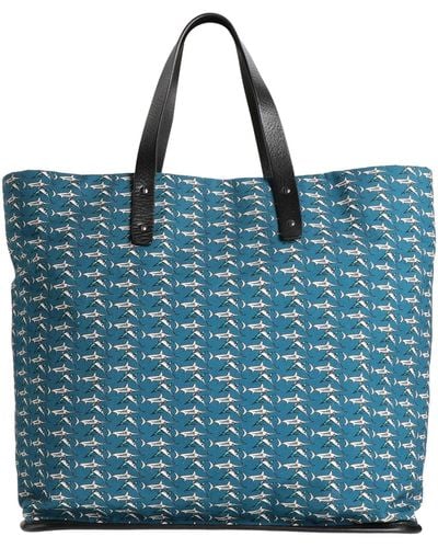 Dolce & Gabbana Handbag Textile Fibers, Leather - Blue