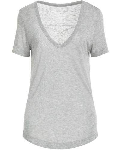 Zadig & Voltaire Light T-Shirt Viscose, Linen, Polyester - Grey