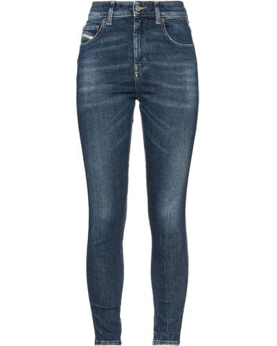 DIESEL Jeans Cotton, Modal, Elastomultiester, Elastane, Bovine Leather - Blue
