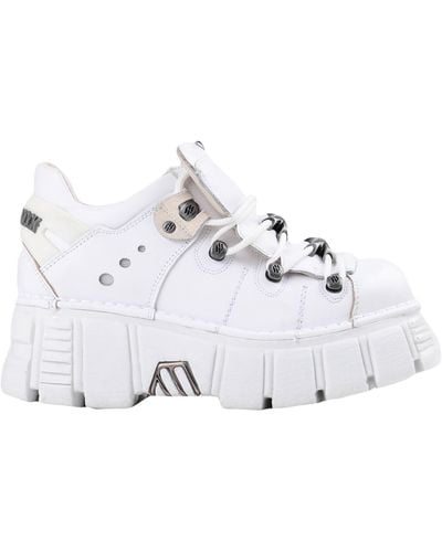 New Rock Ankle Boots Soft Leather - White