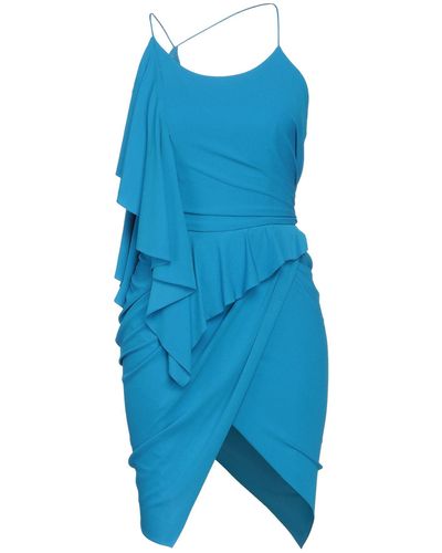 Alexandre Vauthier Azure Mini Dress Viscose, Elastane - Blue