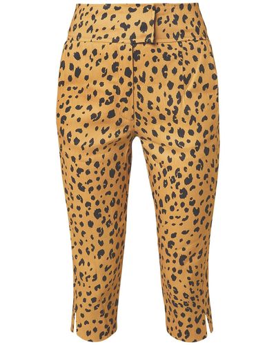 Nicholas Cropped Leopard-print -blend Slim-leg Trousers - Multicolour