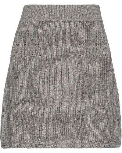 Self-Portrait Mini Skirt - Grey