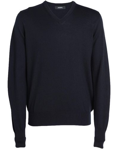 Alpha Studio Midnight Sweater Merino Wool - Blue