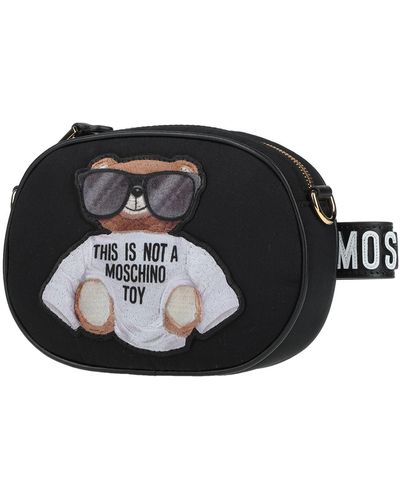 Moschino Belt Bag Soft Leather, Textile Fibers - Black