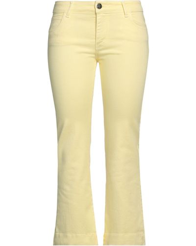 SIMONA CORSELLINI Cropped Trousers - Yellow