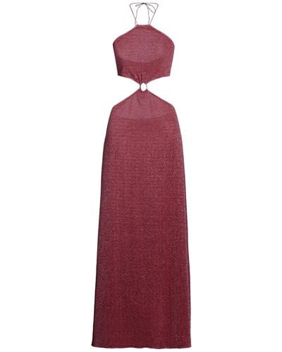 Oséree Maxi Dress Polyamide, Metal - Red