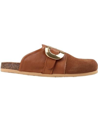 See By Chloé Chany Fussbelt Suede Mules - Brown