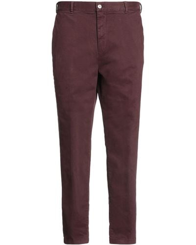Cruna Burgundy Pants Cotton, Elastane - Purple