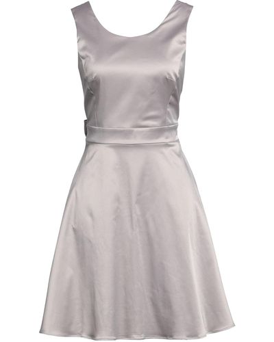 Biancoghiaccio Dove Mini Dress Polyester, Cotton, Elastane - Grey