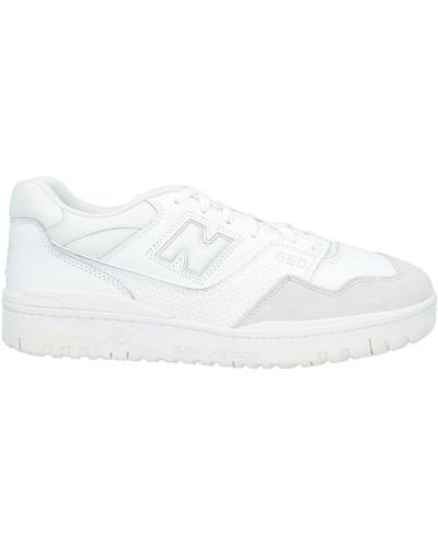 New Balance Trainers Leather, Textile Fibres - White