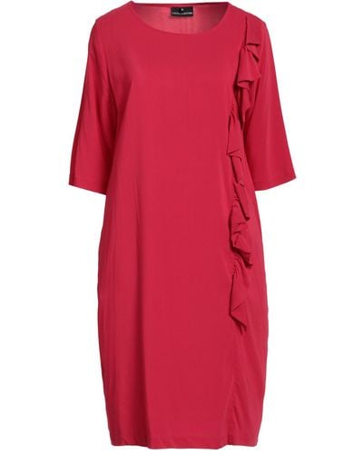 European Culture Midi Dress - Red