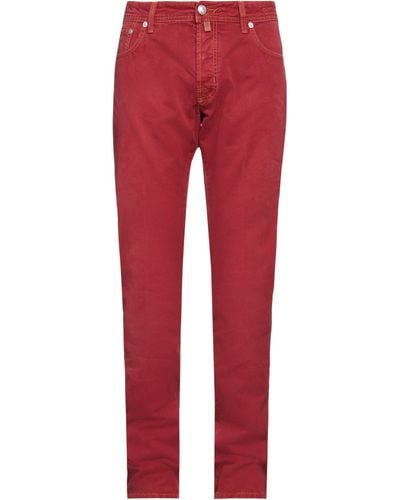Jacob Coh?n Burgundy Jeans Cotton - Red