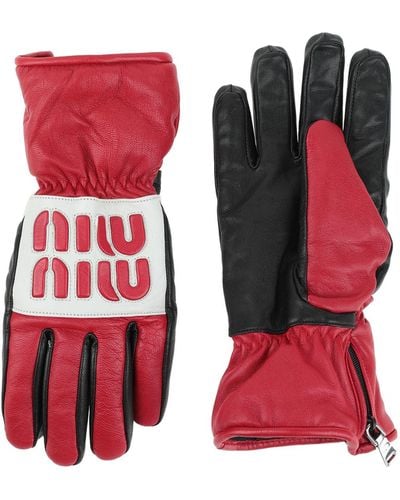 Miu Miu Gloves - Red