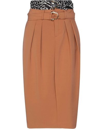 Manila Grace Jupe midi - Marron