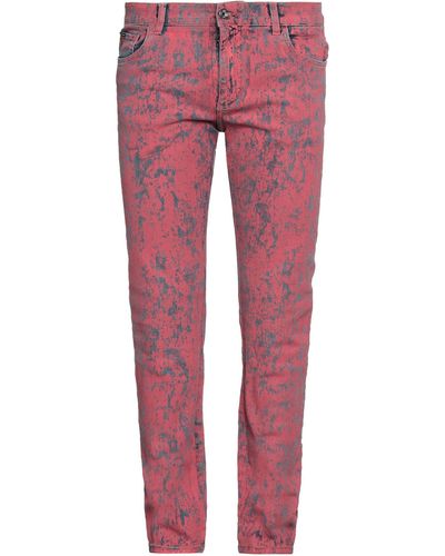 Dolce & Gabbana Pantalon en jean - Rouge